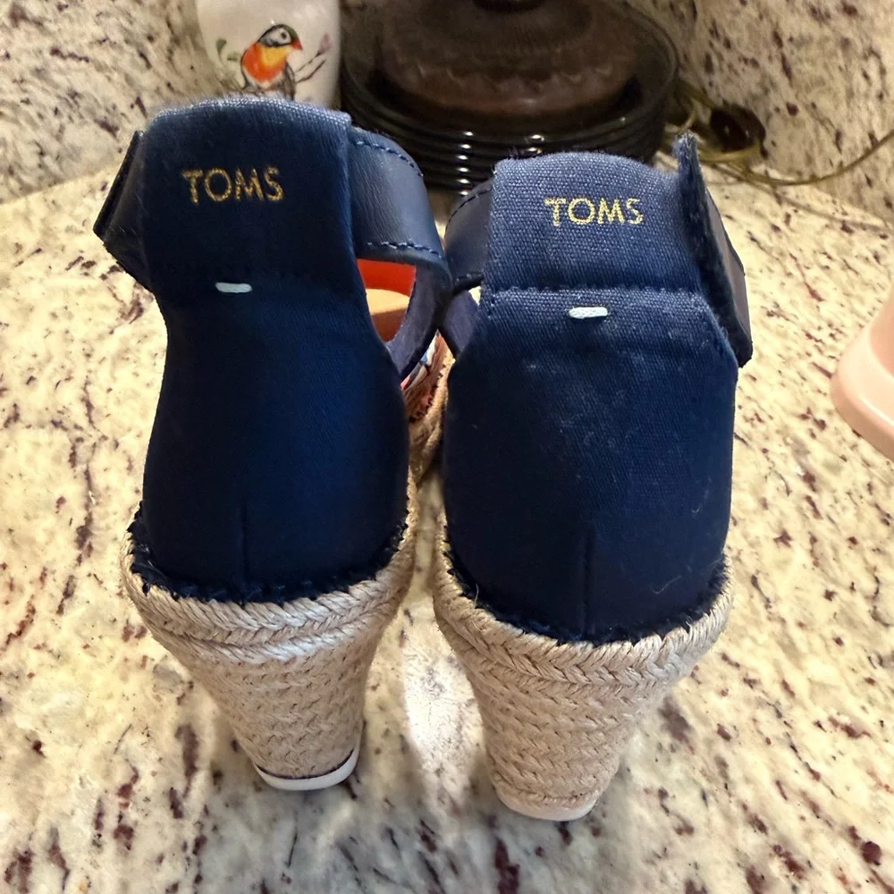TOMS Espadrille Wedge Sandals - Picture 5 of 6